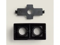 Ledkia Aplique de Techo Cuadrado Doble Space Negro New