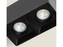 Ledkia Aplique de Techo Cuadrado Doble Space Negro New