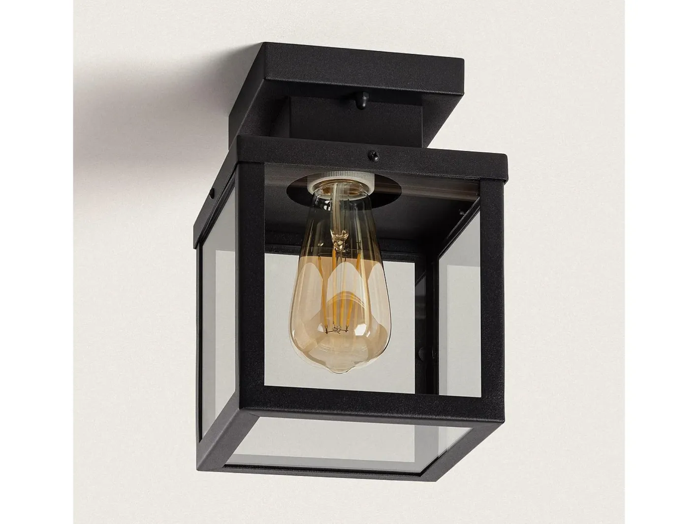 Ledkia Aplique de Techo Exterior Acero Inoxidable Theia Negro Online