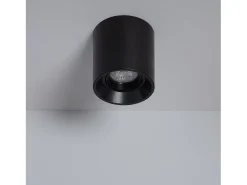 Ledkia Aplique de Techo con Bombilla GU10 Space 2700K Blanco Cálido Negro