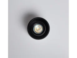 Ledkia Aplique de Techo con Bombilla GU10 Space 2700K Blanco Cálido Negro