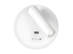 AKUNADECOR Aplique Giotto Redondo Color Usb Con Foco Orientable Blanco