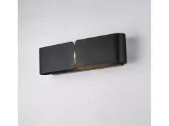 Aplique Para Pared-Aplique Hug con difusor cortado a láser en hierro lacado 2 luces .45 D.10 BL316-AP2-NR Negro