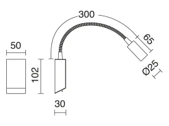 Sale Aplique lector de pared LEIDEN estilo clásico y modero - LED SMD 3W - 240 lm y 3K - ángulo 35 - 360º grados- on&off - ip20 - acero y niquel satinado Gris