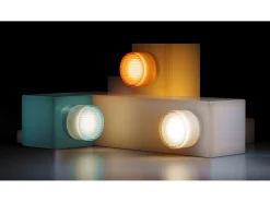 Aplique Para Pared-Aplique LED Beneito Faure Oma de 8 W, IP65, interruptor CCT 2000 K/2800 K/4000 K, aplique vintage de aluminio, color ámbar Naranja