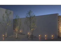 Aplique Para Pared-Aplique LED Beneito Faure Oma de 8 W, IP65, interruptor CCT 2000 K/2800 K/4000 K, aplique vintage de aluminio, color ámbar Naranja