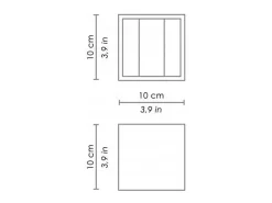 Aplique LED Cubetto IP54 6,5W con aletas orientables Blanco Hot