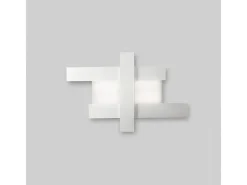 Outlet Aplique LED de diseño moderno 40W - Estructura geométrica de acero, luz cálida 3000K, 2620lm, ancho 84 cm, IP20 Blanco