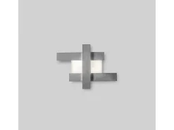 New Aplique LED de diseño moderno 30W - Estructura geométrica de acero, luz cálida 3000K, 2620lm, ancho 65,5 cm, IP20 Plateado