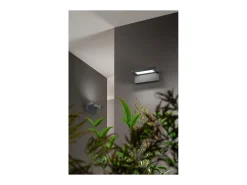 Aplique Para Pared-Aplique LED de pared de 36 W, temperatura de color correlacionada de 3000 K a 4000 K, ajustable 340°, 2900 lm, IP65, 36 cm, claro - Perenz Gris