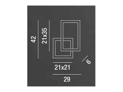 Aplique LED de pared en forma de cruz 6598 N CT PERENZ Negro Outlet
