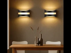 Best NETTLIFE Aplique LED de pared para interior - Iluminación de pared negra, iluminación vertical, 5 W, 3000 K, blanco cálido Negro