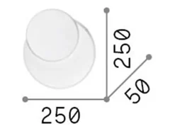 Ideal Lux Aplique Para Pared-Aplique LED Decorativo Redondo Empotrado , 3000K Blanco
