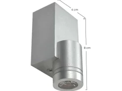 DAYRON Aplique Para Pared-Aplique LED Descendente 1W de Interior Gris