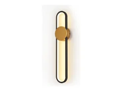 NETTLIFE Aplique Para Pared-Aplique LED - 12 W - Lámpara de escalera de 60 cm - - Diseño moderno - Blanco cálido 3000 K - Iluminación de pared minimalista Dorado