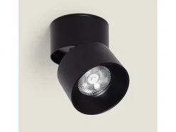Ledkia Plafón-Aplique LED 15W de Aluminio Circular New Onuba 4000K Blanco Neutro Negro