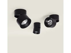 Online Ledkia Aplique LED 15W de Aluminio Circular New Onuba 5000K Blanco Frío Negro