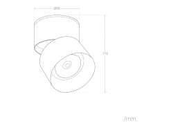 Ledkia Plafón-Aplique LED 15W de Aluminio Circular New Onuba 2700K Blanco Cálido Negro
