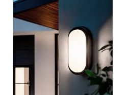 Ledkia Aplique LED 25W Oval IP65 Black 4000K Neutro Blanco Online