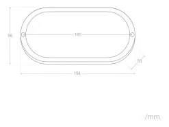 Ledkia Aplique LED 25W Oval IP65 White 6500K Frío Blanco Clearance