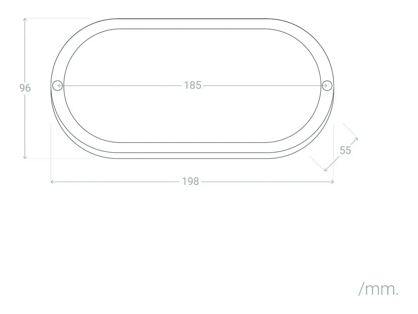 Ledkia Aplique LED 25W Oval IP65 White 6500K Frío Blanco Clearance