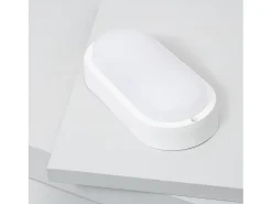 Ledkia Aplique LED 25W Oval IP65 White 3000K Cálido Blanco New