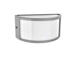 Online AKUNADECOR Aplique Ovalado Para Exterior Modelo Ara En Aluminio Gris