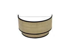 AKUNADECOR Aplique Realizada En Tela Natural Y Detalle Negro Roque Beige