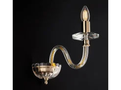 Aplique Para Pared-Aplique Ruben en hierro dorado con cristal transparente 1 luz .13 P.30 BL267-AP1-OR Multicolor