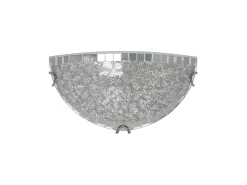 AKUNADECOR Aplique Semi Circular Mosaico Color Cromo Modelo Tenor 1xe27 Plateado Outlet
