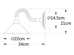 Aplique Para Pared-Aplique Soga Lumit 40W marrón 23x22x35 cm Marru00f3n