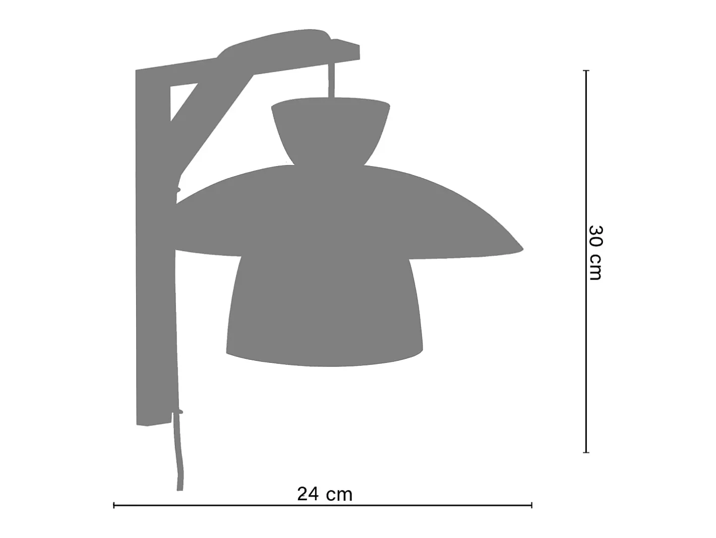 TOSEL Aplique Para Pared-Aplique ,madera, ,A30xD24xP27,5cm Azul