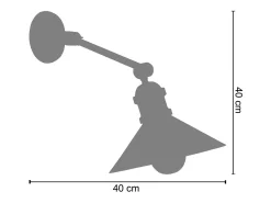 TOSEL Aplique ,metal,Aluminio ,A40xD20xP40cm Plateado