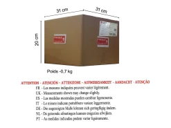 Best TOSEL Aplique ,metal,,A27xD14,5xP22,5cm Beige