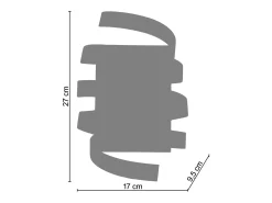 TOSEL Aplique Para Pared-Aplique ,metal, ,A9,5xD27xP17cm Blanco