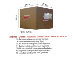 TOSEL Aplique ,metal,,A9xD14xP30cm Blanco Hot