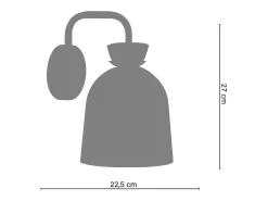 TOSEL Aplique Para Pared-Aplique ,metal,,A27xD14,5xP22,5cm Naranja