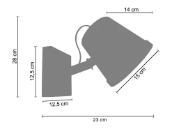 Outlet TOSEL Aplique ,metal,natural,A30xD 17x P 27cm Marru00f3n