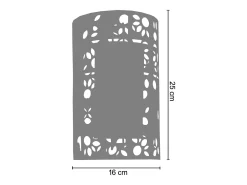 TOSEL Aplique Para Pared-Aplique ,metal, ,A12xD11xP30cm Negro