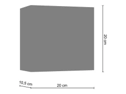 TOSEL Aplique Para Pared-Aplique ,metal,,A10,5xD20xP20cm Rojo