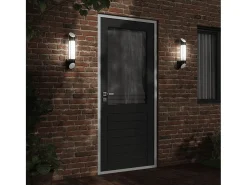 Apliques de exterior 2 unidades acero inoxidable ES957406 Negro Best