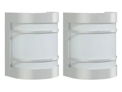 Hot Apliques de exterior 2 unidades acero inoxidable ES485244 Plateado