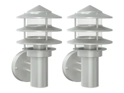 Apliques de exterior 2 unidades acero inoxidable ES826438 Plateado Hot