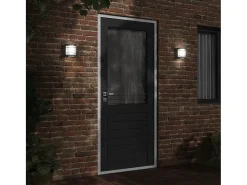 Aplique Para Pared-Apliques de exterior 2 unidades acero inoxidable ES361631 Negro