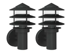 Apliques de exterior 2 unidades acero inoxidable ES150372 Negro Clearance