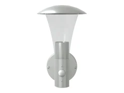Aplique Para Pared-Apliques de exterior con sensor 2 unidades acero inoxidable ES559857 Plateado