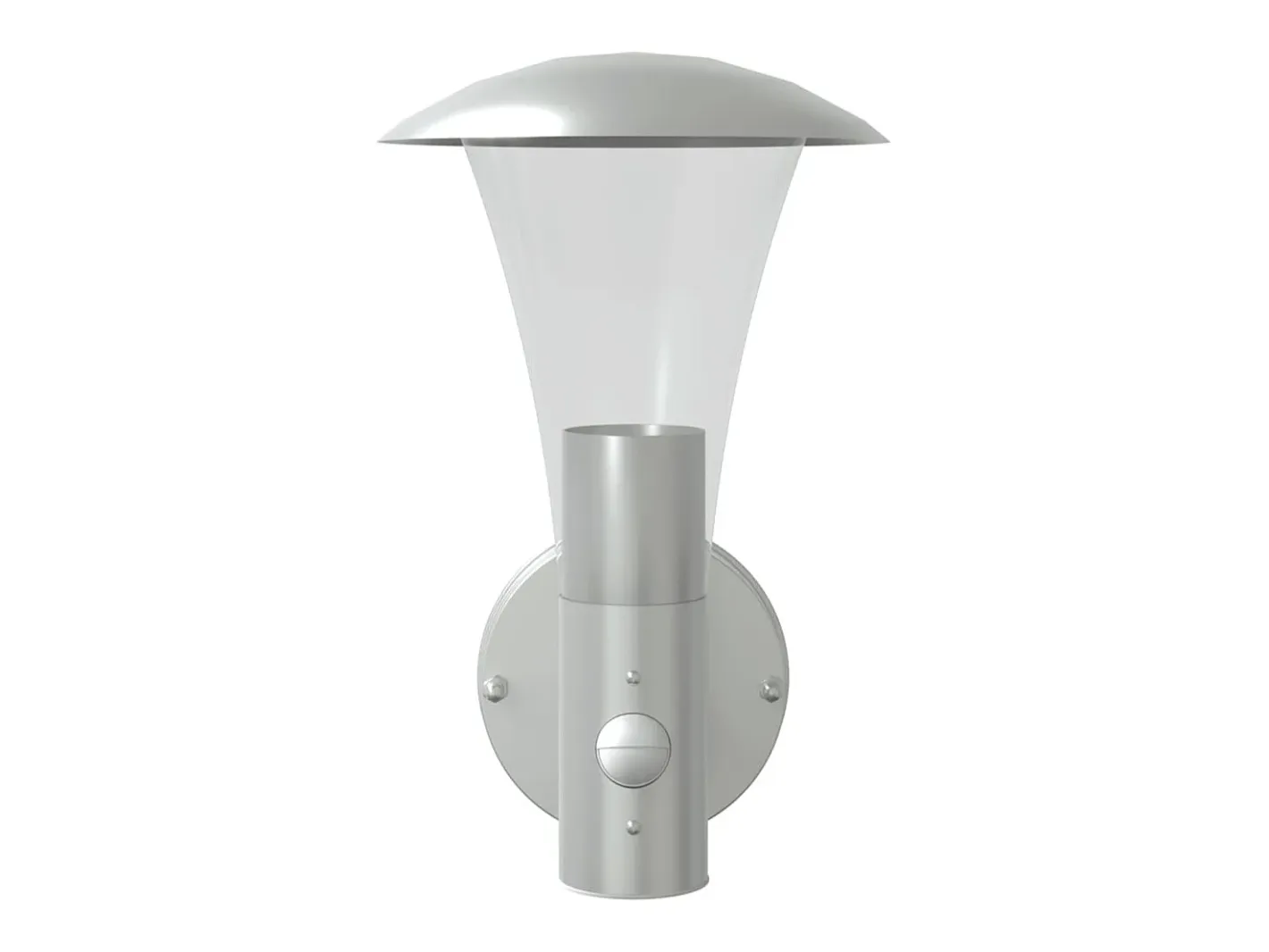 Aplique Para Pared-Apliques de exterior con sensor 2 unidades acero inoxidable ES559857 Plateado