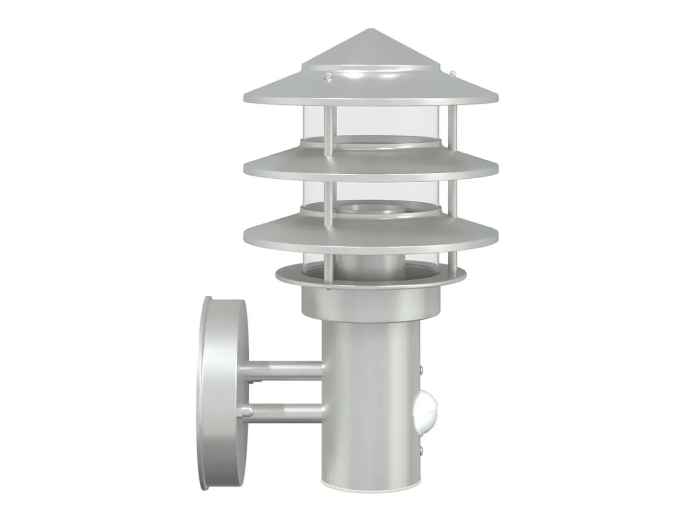 Apliques de exterior con sensor 2 unidades acero inoxidable ES227156 Plateado