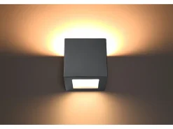 Clearance Sollux Lighting Applique Up & Down Grigio E27 Apliques Up & Down E27 Gris