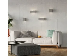 Clearance Sollux Lighting Applique Up & Down Grigio E27 Apliques Up & Down E27 Gris